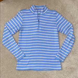 LL Bean Striped Quarter Zip